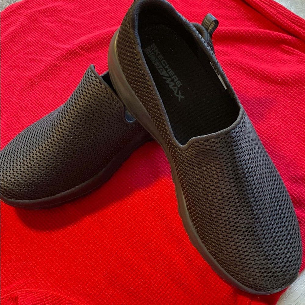 Skechers Black Sneakers Slip-On Textured Fabric